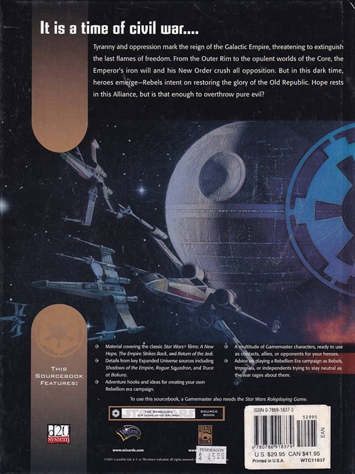 Star Wars D20 - Rebellion Era Sourcebook (Genbrug)